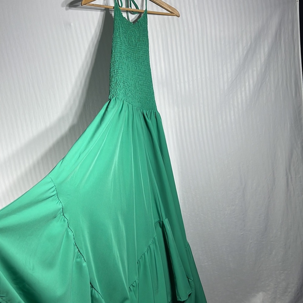 New CBR green halter dress